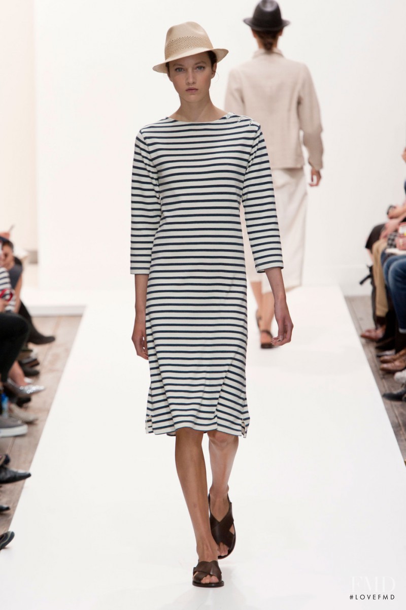 Matilda Lowther featured in  the Margaret Howell fashion show for Spring/Summer 2014