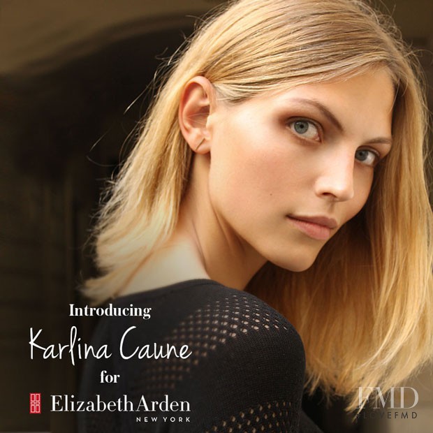 Karlina Caune featured in  the Elizabeth Arden advertisement for Spring/Summer 2015