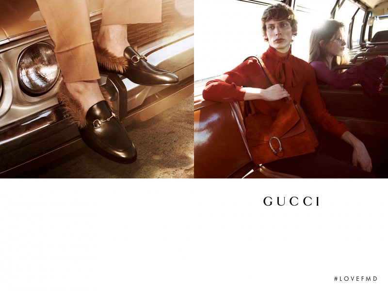 Tessa Bruinsma featured in  the Gucci advertisement for Autumn/Winter 2015