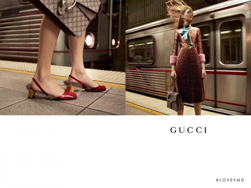 Tessa Bruinsma featured in  the Gucci advertisement for Autumn/Winter 2015