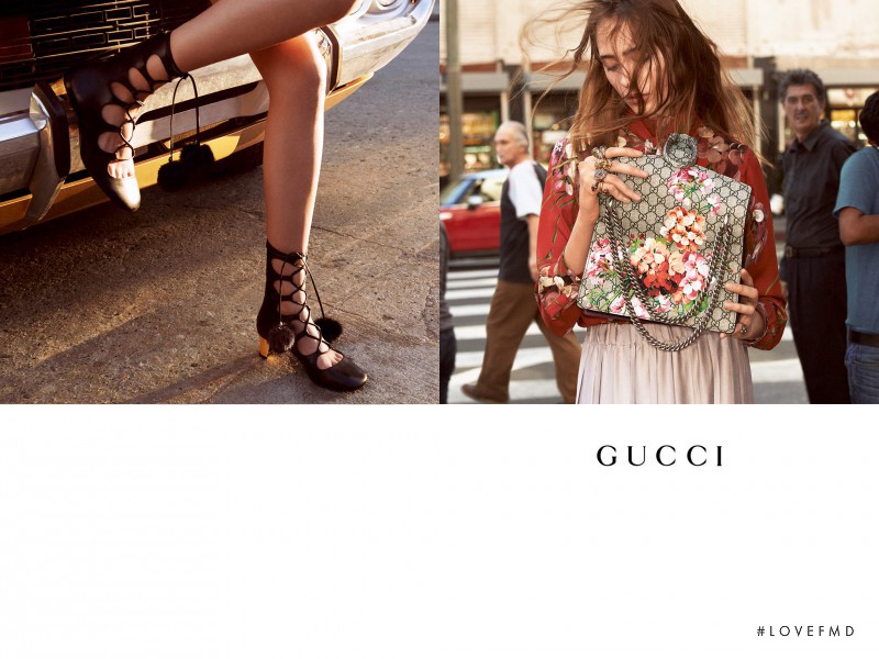 Lia Pavlova featured in  the Gucci advertisement for Autumn/Winter 2015