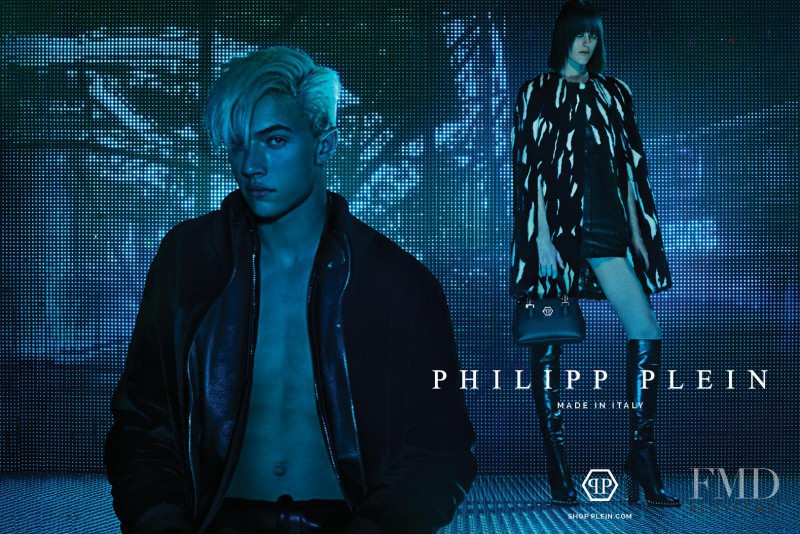 Sarah Brannon featured in  the Philipp Plein advertisement for Autumn/Winter 2015