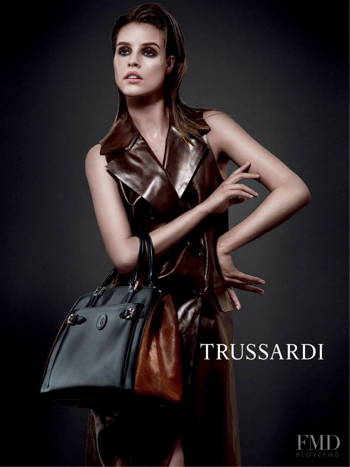 Julia Frauche featured in  the Trussardi advertisement for Autumn/Winter 2013