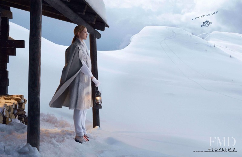 Iselin Steiro featured in  the Hermès advertisement for Autumn/Winter 2013