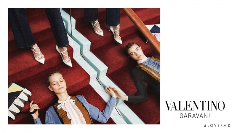 Grace Hartzel featured in  the Valentino advertisement for Pre-Fall 2015
