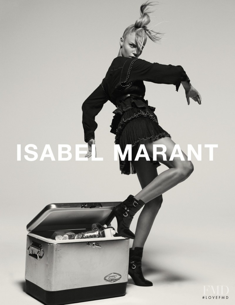 Natasha Poly featured in  the Isabel Marant advertisement for Autumn/Winter 2015