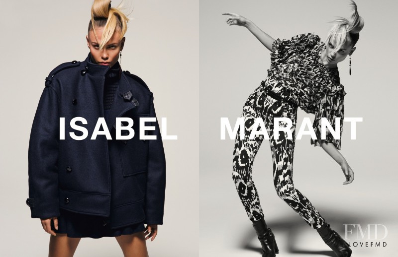 Natasha Poly featured in  the Isabel Marant advertisement for Autumn/Winter 2015