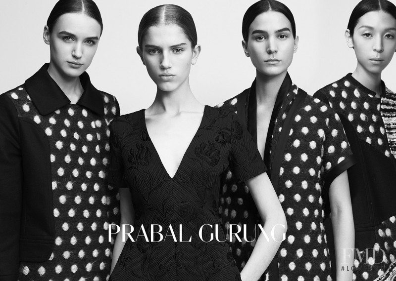 Issa Lish featured in  the Prabal Gurung advertisement for Pre-Fall 2015