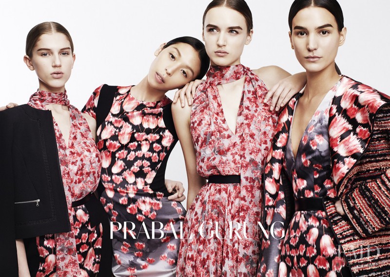 Issa Lish featured in  the Prabal Gurung advertisement for Pre-Fall 2015