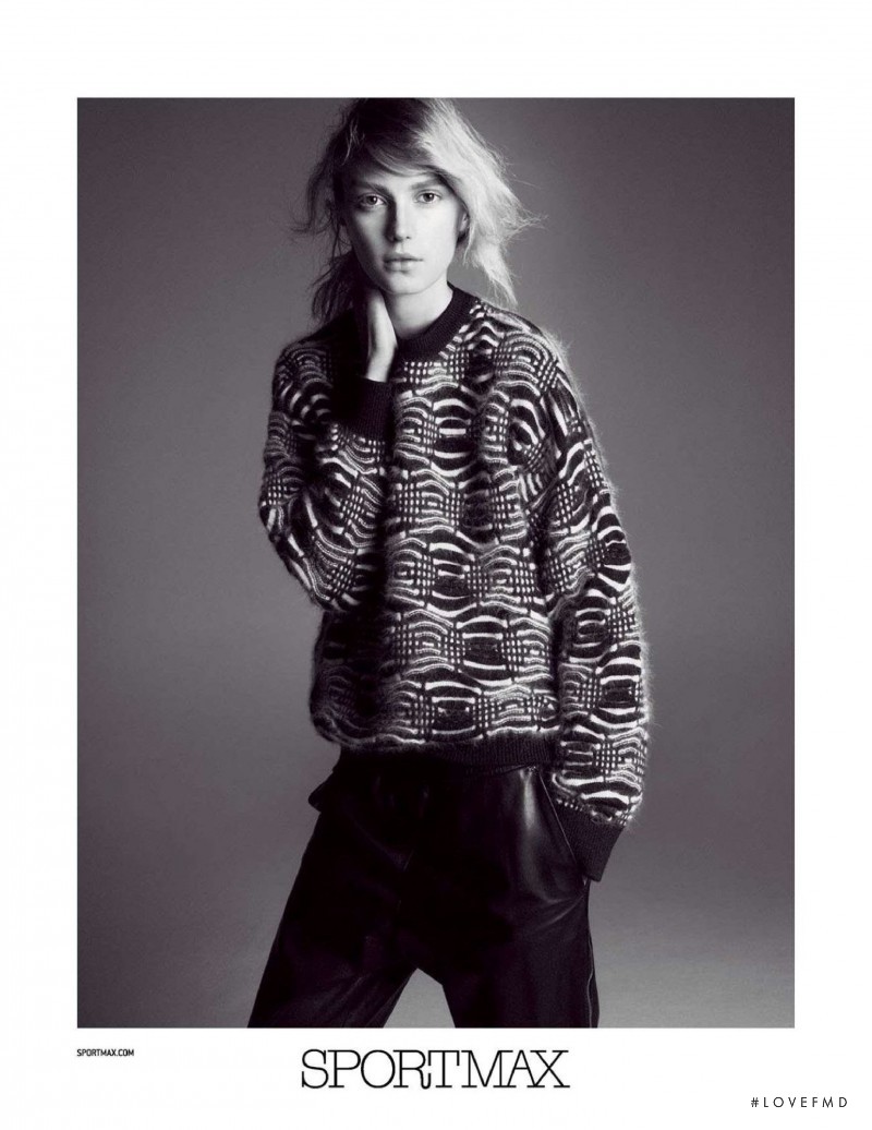 Sigrid Agren featured in  the Sportmax advertisement for Autumn/Winter 2013