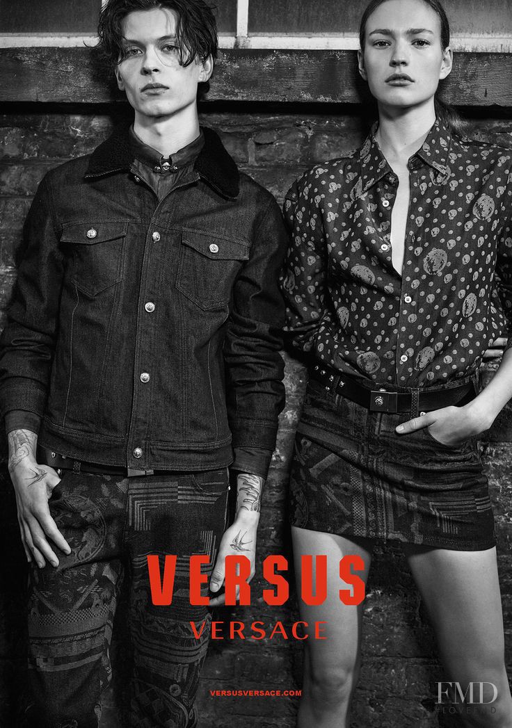 Sophia Ahrens featured in  the Versus advertisement for Autumn/Winter 2015