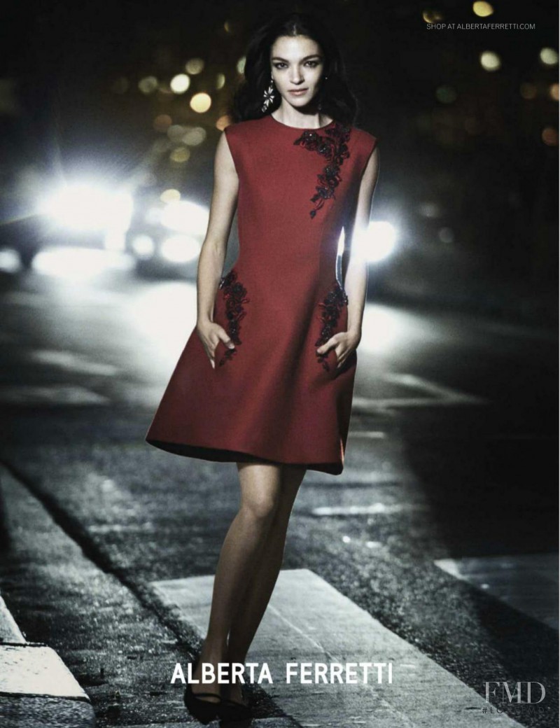 Mariacarla Boscono featured in  the Alberta Ferretti advertisement for Autumn/Winter 2013