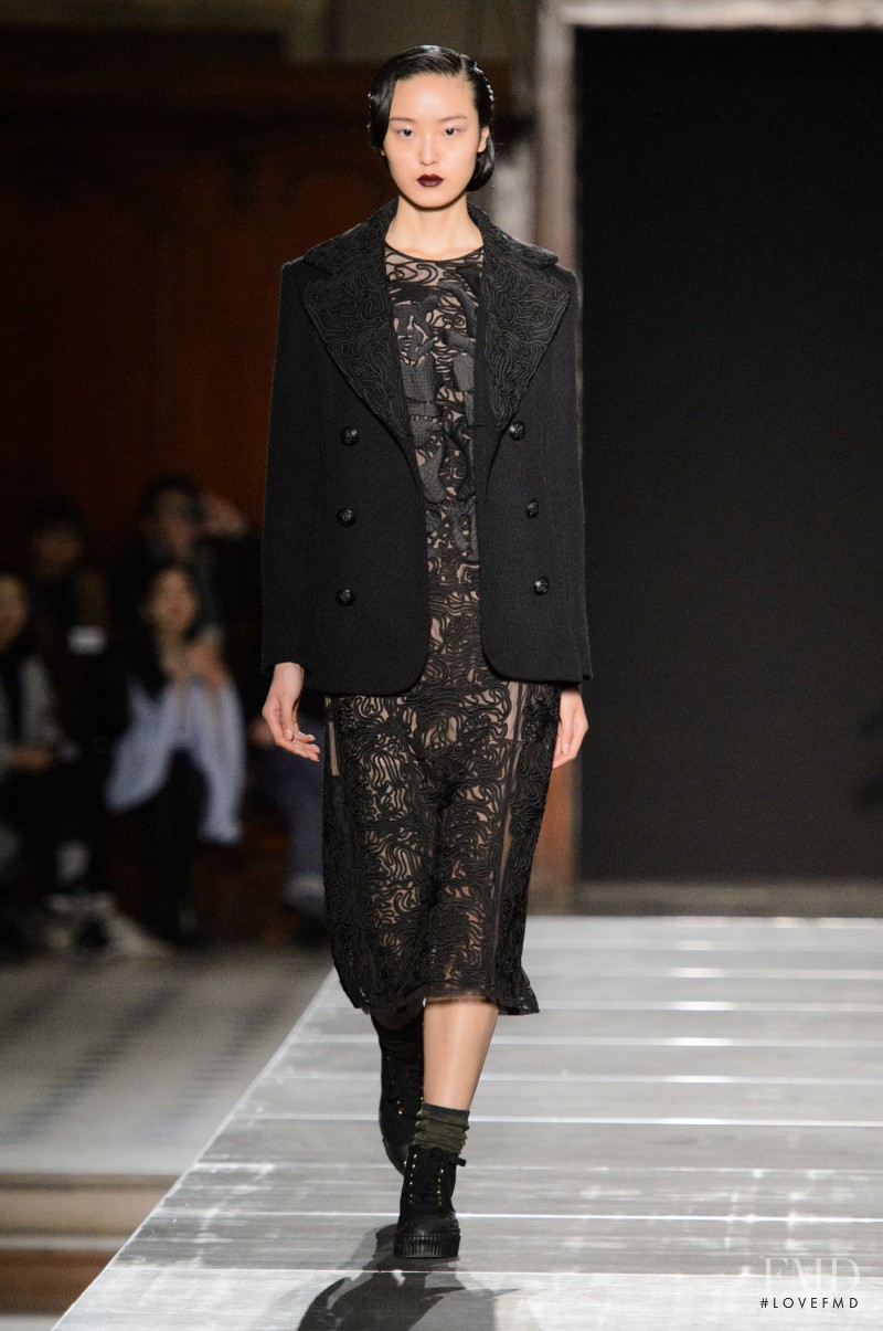 Yue Han featured in  the Julien David fashion show for Autumn/Winter 2015