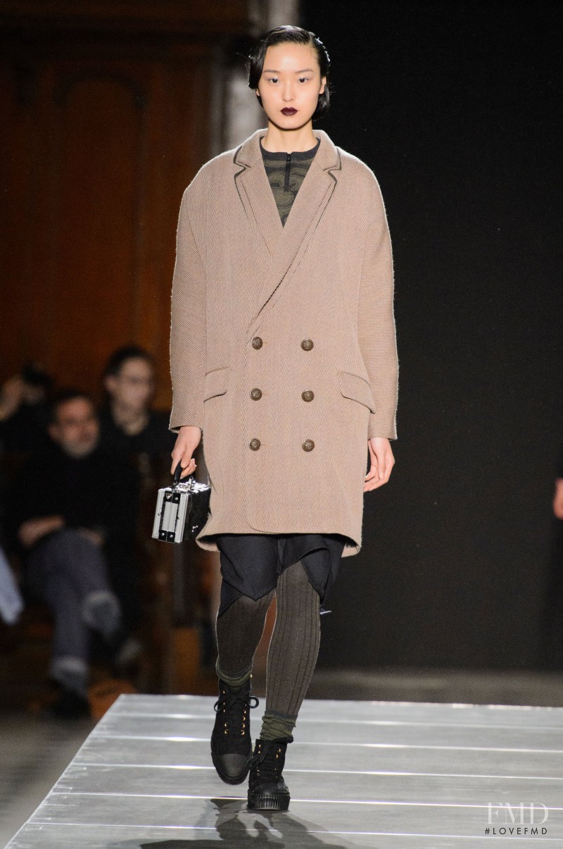 Yue Han featured in  the Julien David fashion show for Autumn/Winter 2015