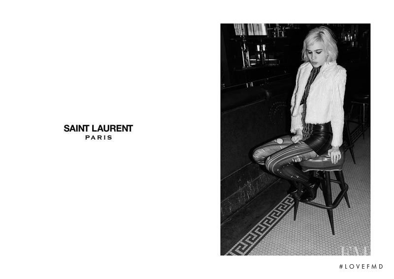 Julia Cumming featured in  the Saint Laurent advertisement for Autumn/Winter 2015