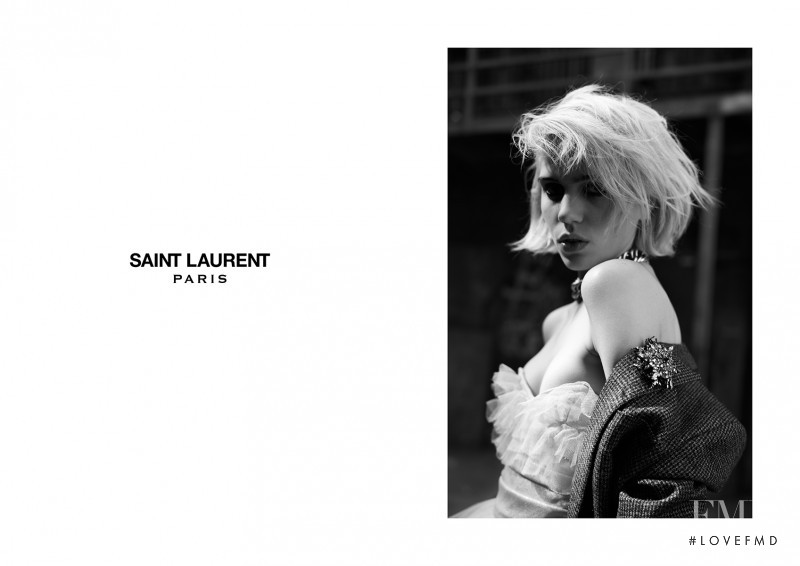 Julia Cumming featured in  the Saint Laurent advertisement for Autumn/Winter 2015