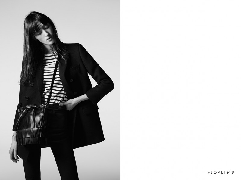 Helena Severin featured in  the Saint Laurent advertisement for Pre-Fall 2015