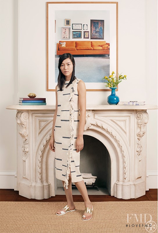 Liu Wen featured in  the Tory Burch advertisement for Spring/Summer 2015