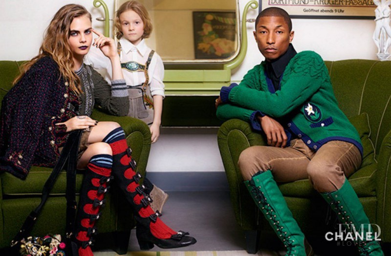 Cara Delevingne featured in  the Chanel advertisement for Pre-Fall 2015