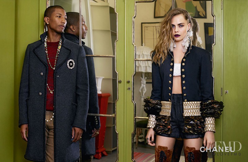 Cara Delevingne featured in  the Chanel advertisement for Pre-Fall 2015