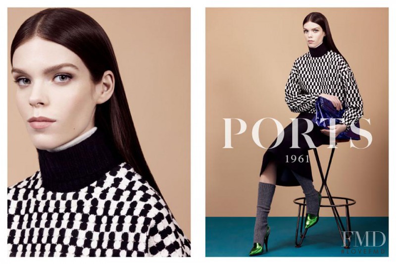 Meghan Collison featured in  the Ports 1961 advertisement for Autumn/Winter 2013