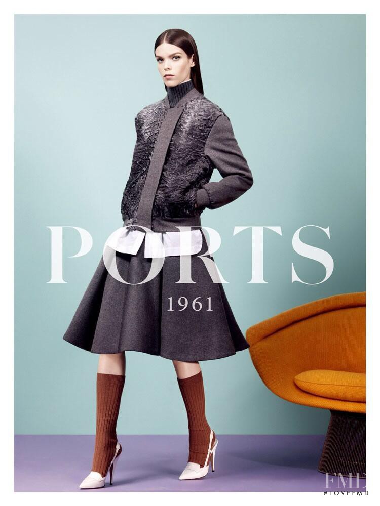 Meghan Collison featured in  the Ports 1961 advertisement for Autumn/Winter 2013