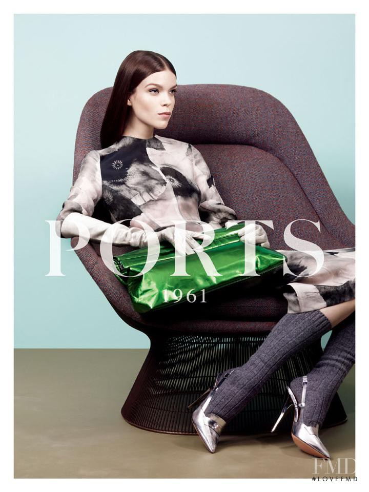 Meghan Collison featured in  the Ports 1961 advertisement for Autumn/Winter 2013