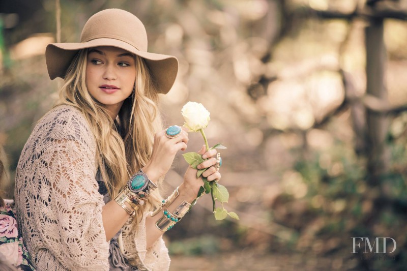 Gigi Hadid featured in  the Rosa Chá advertisement for Autumn/Winter 2015