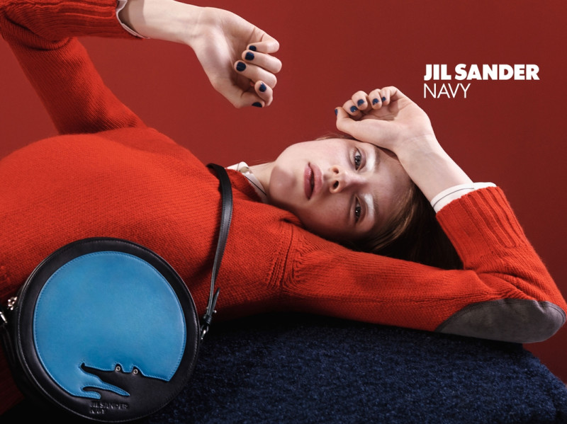 Jessica Burley featured in  the Jil Sander Navy advertisement for Autumn/Winter 2015