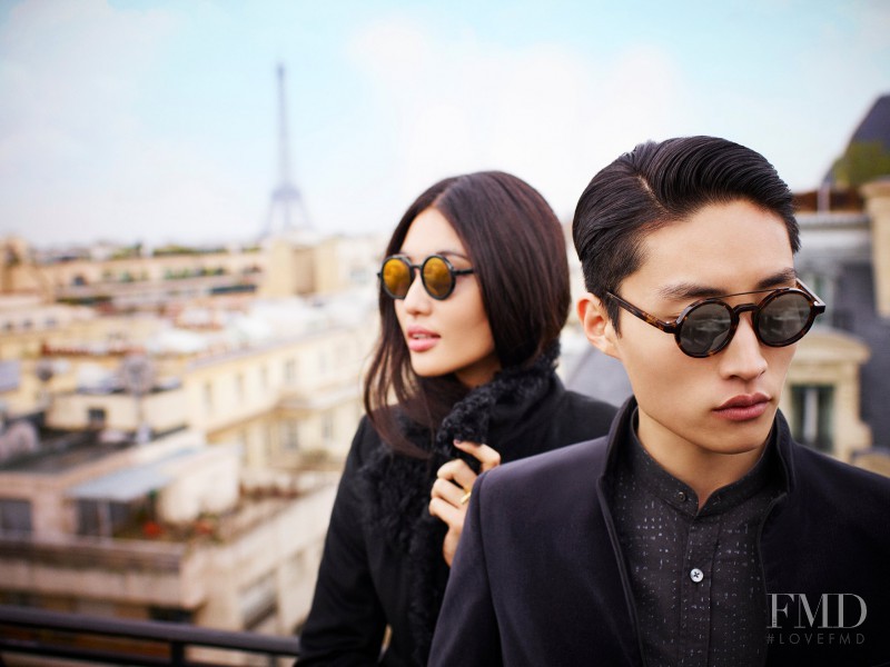 Bonnie Chen featured in  the Shanghai Tang Eyewear advertisement for Autumn/Winter 2015
