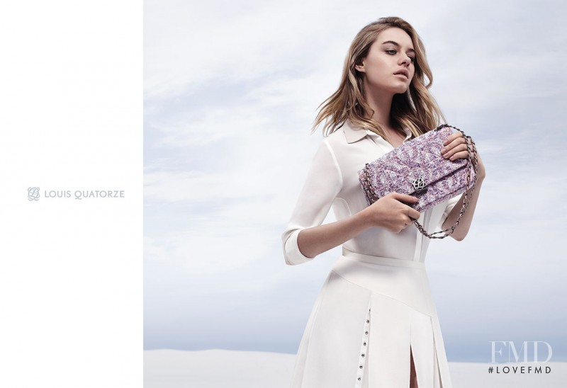 Camille Rowe featured in  the Louis Quatorze advertisement for Spring/Summer 2015