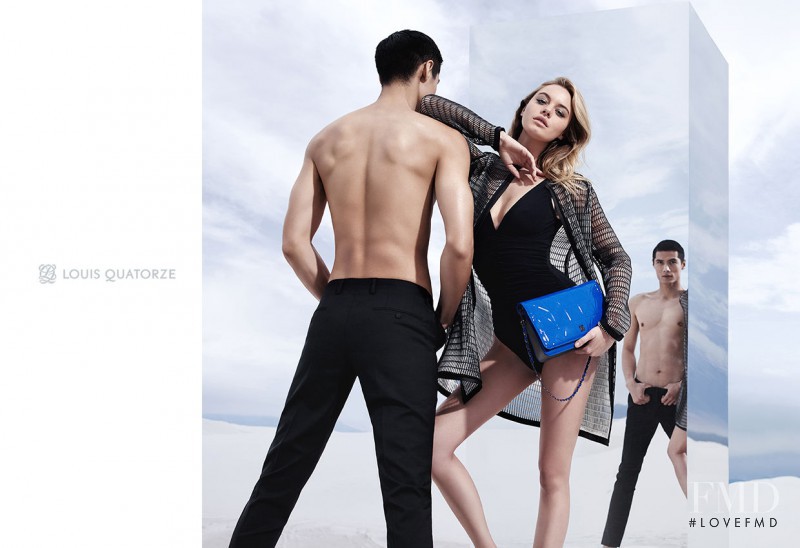 Camille Rowe featured in  the Louis Quatorze advertisement for Spring/Summer 2015