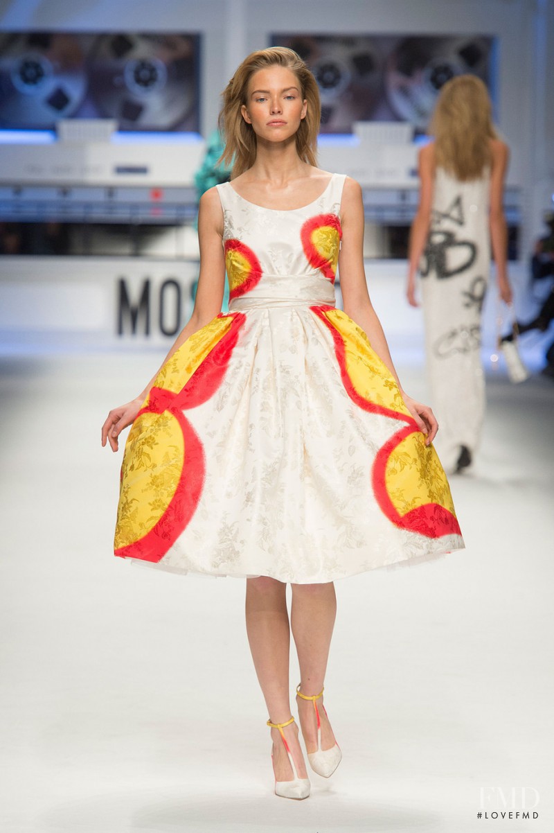Sasha Luss featured in  the Moschino fashion show for Autumn/Winter 2015