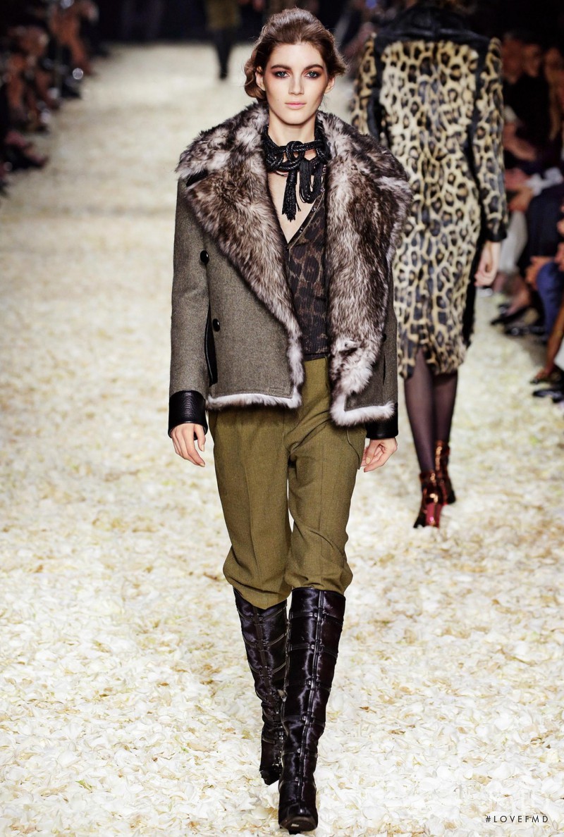 Valery Kaufman featured in  the Tom Ford fashion show for Autumn/Winter 2015