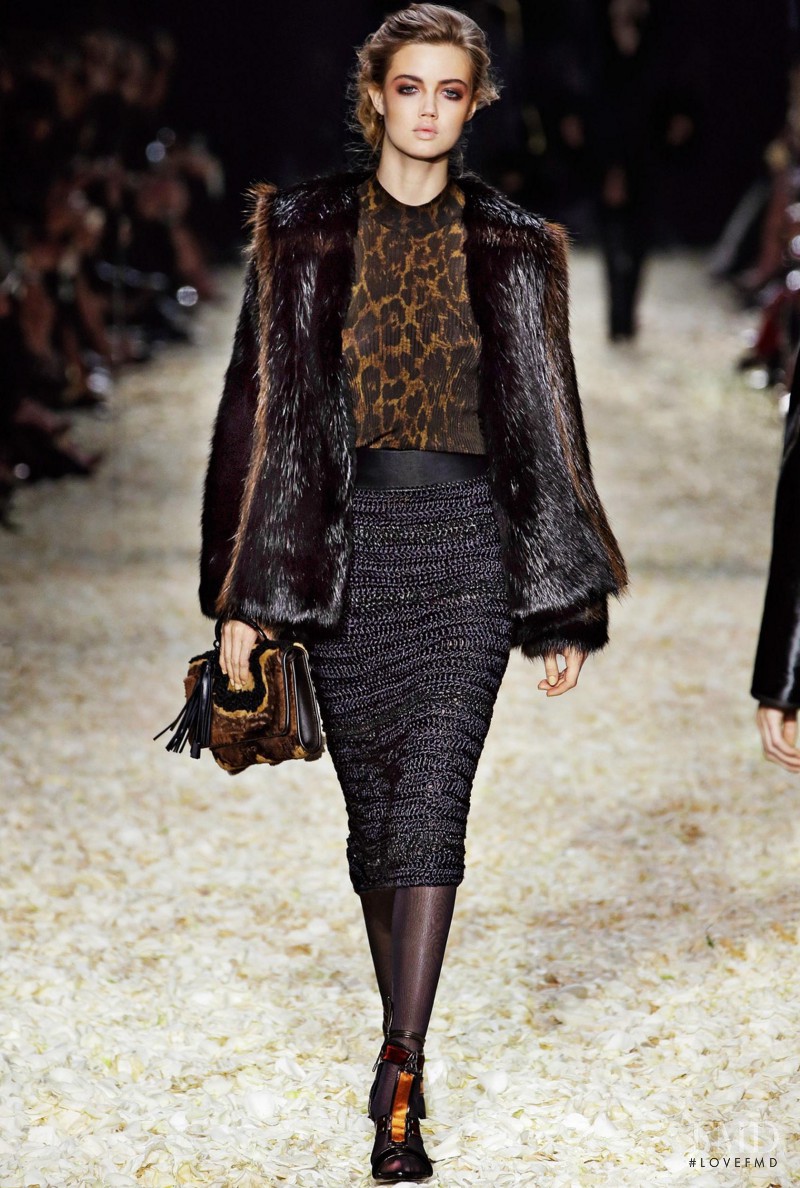 Lindsey Wixson featured in  the Tom Ford fashion show for Autumn/Winter 2015