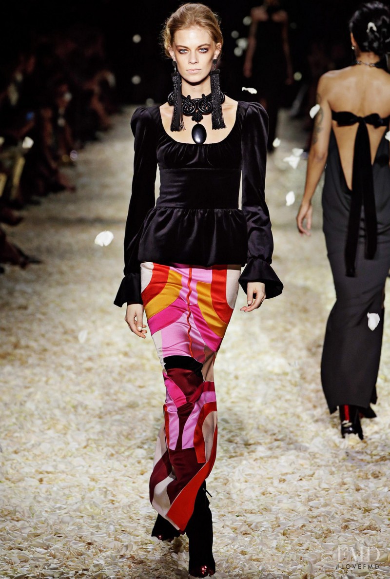 Lexi Boling featured in  the Tom Ford fashion show for Autumn/Winter 2015