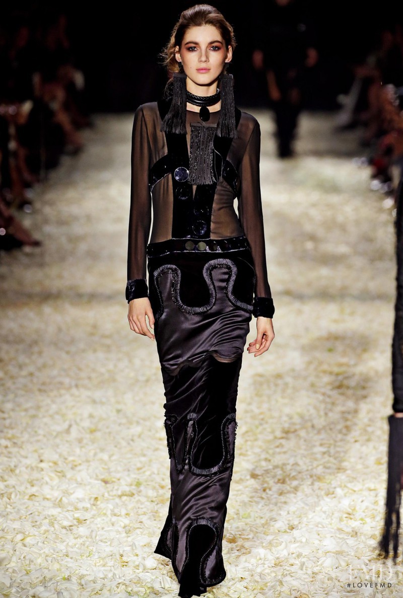 Valery Kaufman featured in  the Tom Ford fashion show for Autumn/Winter 2015