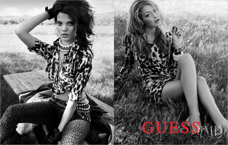 Gigi Hadid featured in  the Guess advertisement for Autumn/Winter 2012