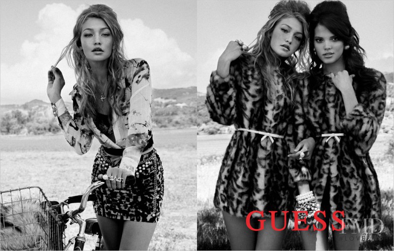 Gigi Hadid featured in  the Guess advertisement for Autumn/Winter 2012