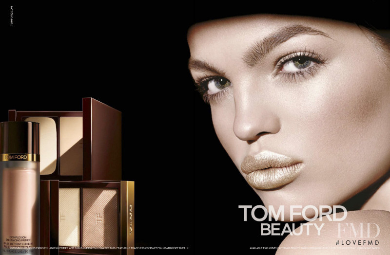 Daphne Groeneveld featured in  the Tom Ford Beauty advertisement for Spring/Summer 2015