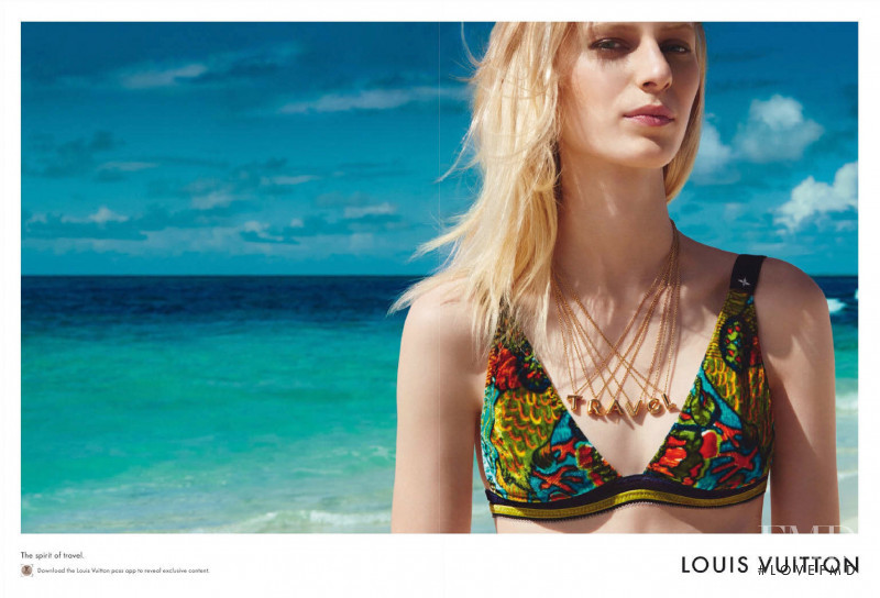 Julia Nobis featured in  the Louis Vuitton Spirit Of Travel advertisement for Spring/Summer 2015