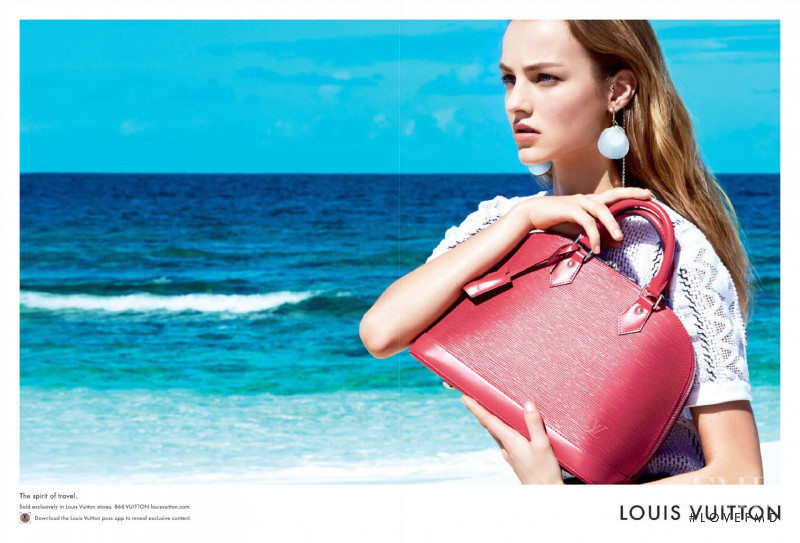 Maartje Verhoef featured in  the Louis Vuitton Spirit Of Travel advertisement for Spring/Summer 2015