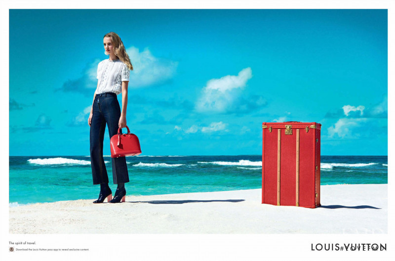 Maartje Verhoef featured in  the Louis Vuitton Spirit Of Travel advertisement for Spring/Summer 2015