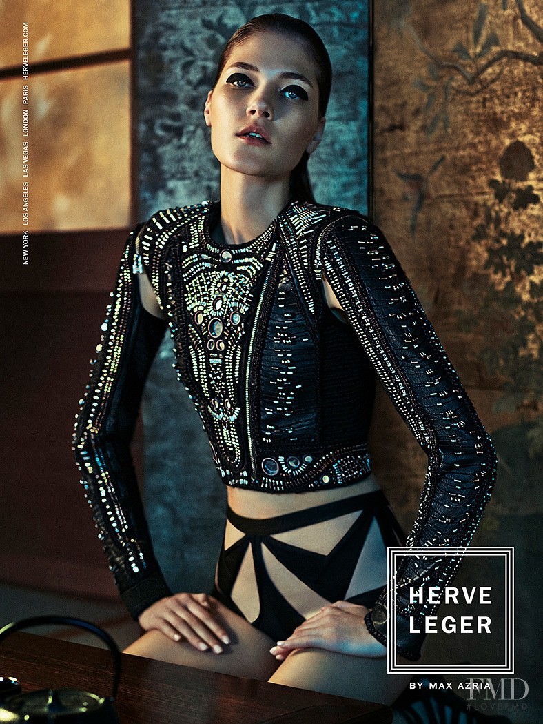 Liene Podina featured in  the Herve Leger advertisement for Spring/Summer 2015