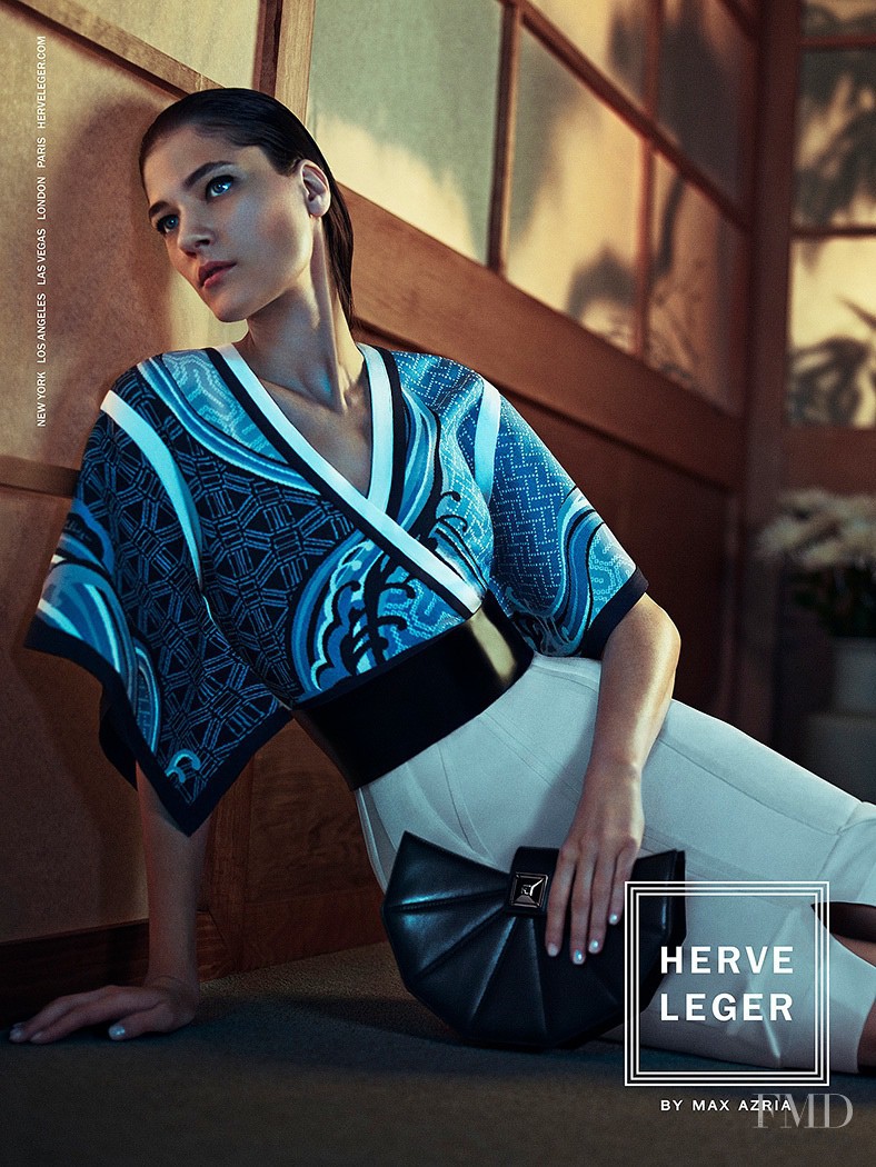 Liene Podina featured in  the Herve Leger advertisement for Spring/Summer 2015