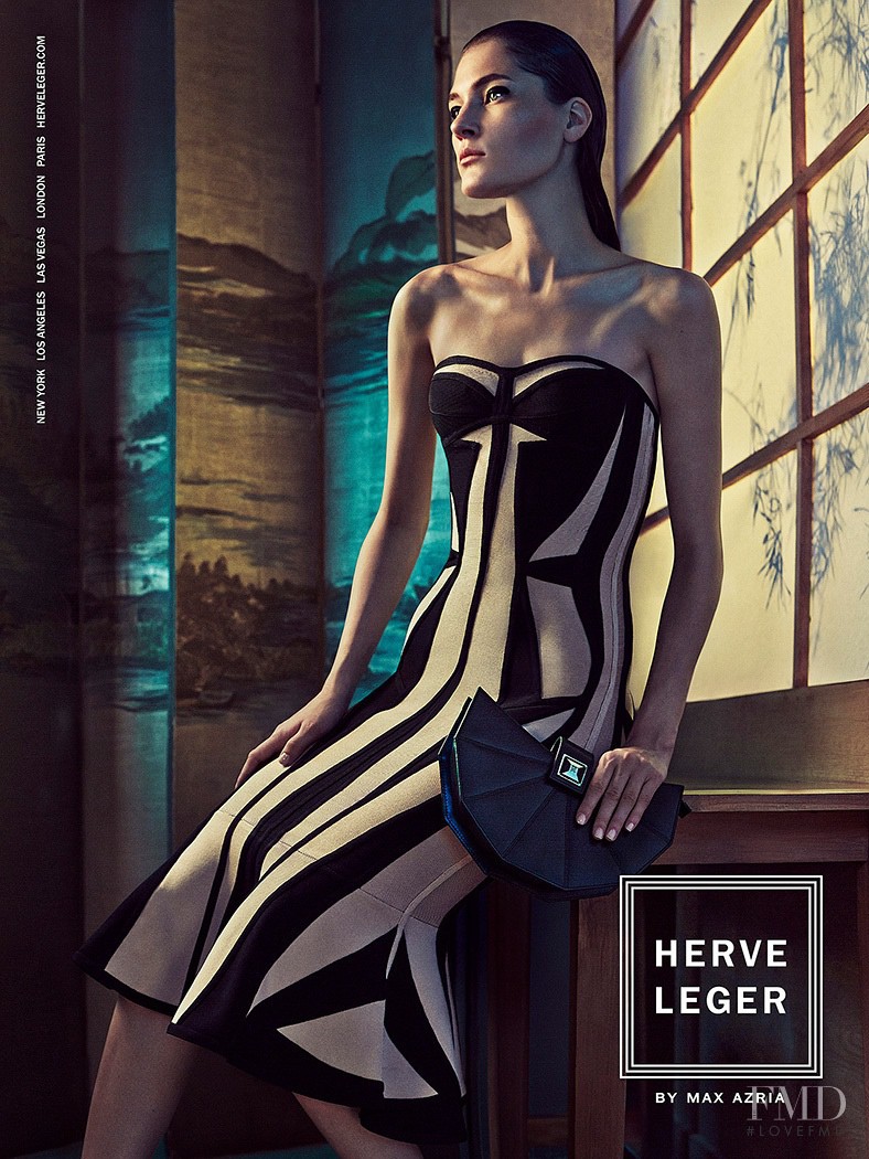 Liene Podina featured in  the Herve Leger advertisement for Spring/Summer 2015