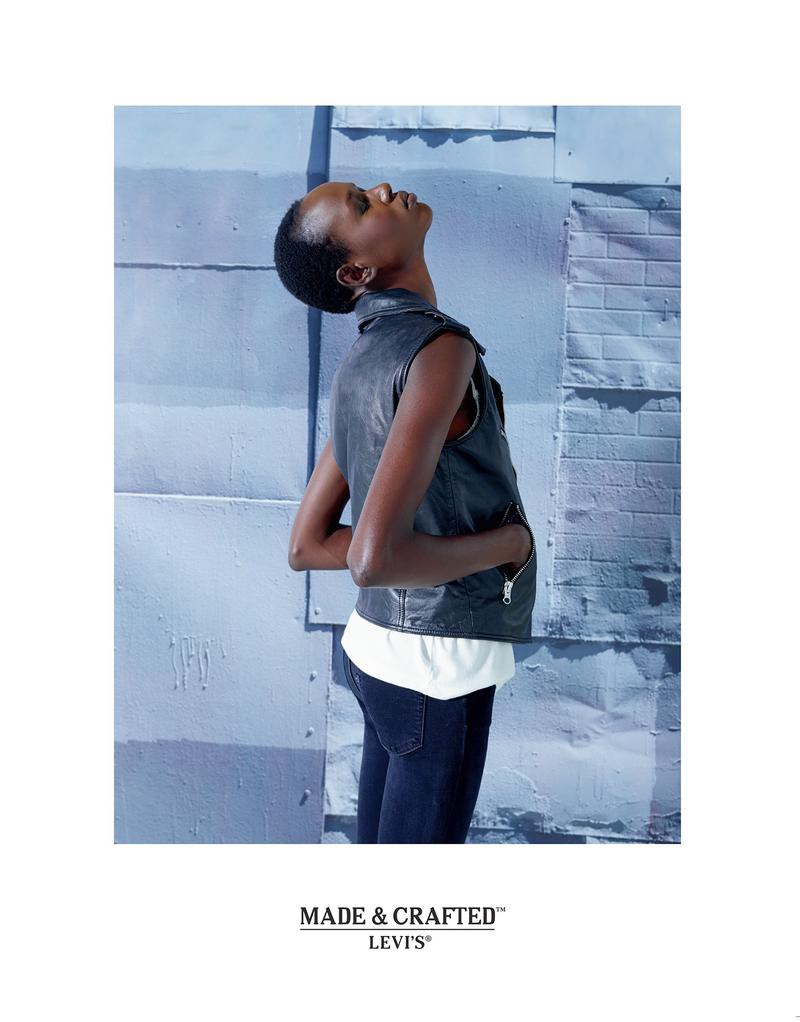 Ajak Deng featured in  the Levi Strauss & Co advertisement for Spring/Summer 2015