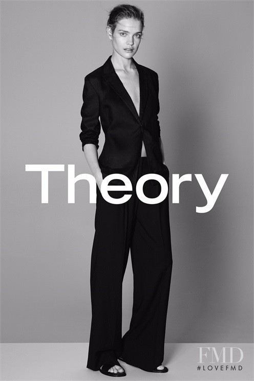 Natalia Vodianova featured in  the Theory advertisement for Spring/Summer 2015