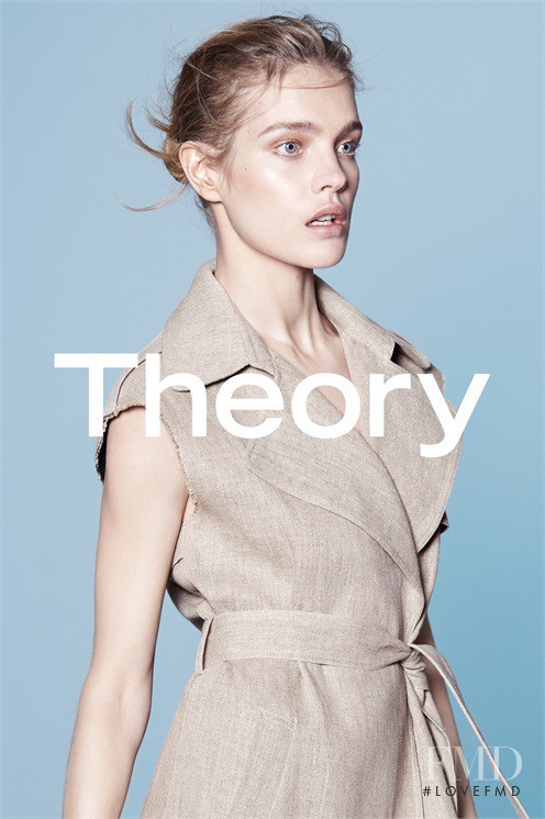 Natalia Vodianova featured in  the Theory advertisement for Spring/Summer 2015