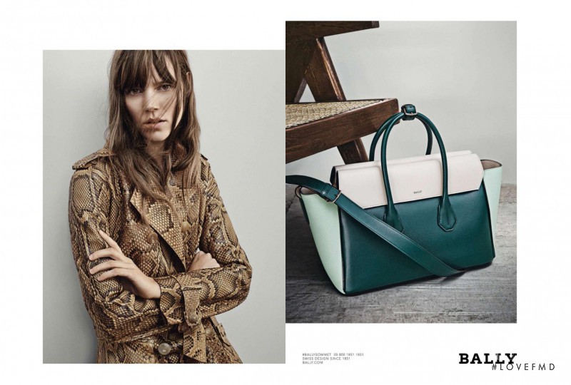 Freja Beha Erichsen featured in  the Bally advertisement for Spring/Summer 2015